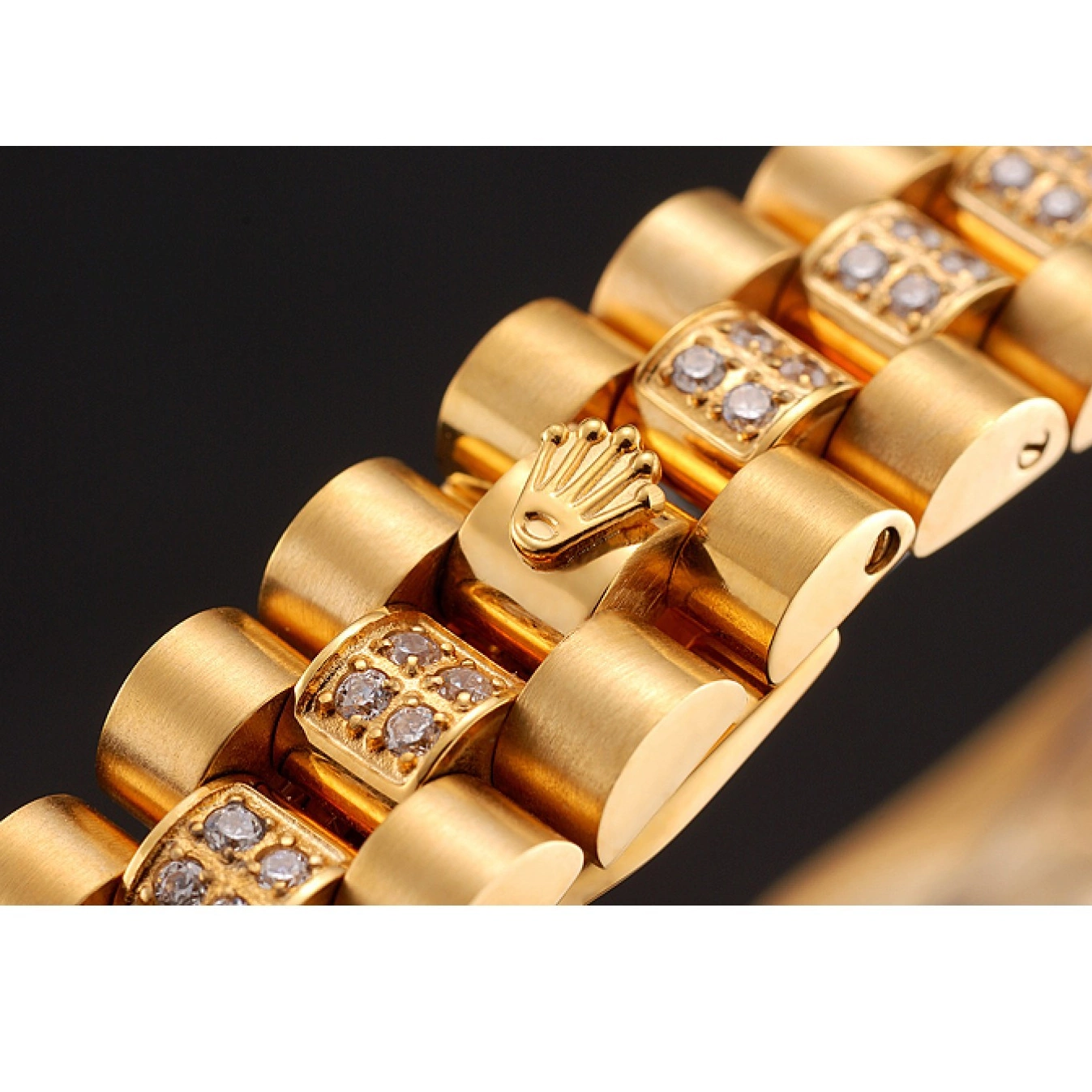 Best AAA Replica Sites 1453953 Gold Rolex Dial DayJust Swiss Bracelet Pave Gold Diamond Diamond 0623